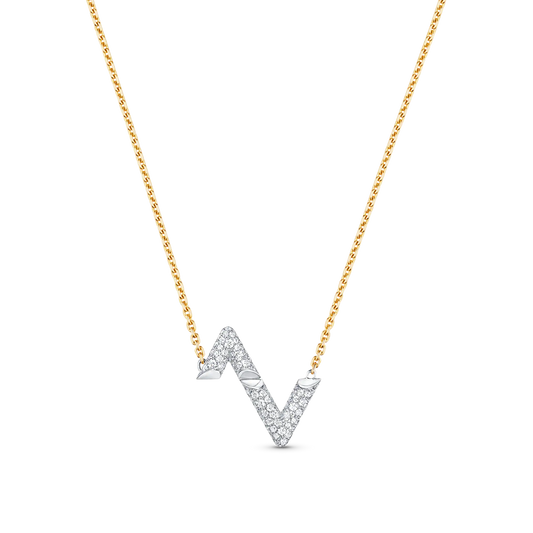[Vintora]VOLT SILVER DIAMOND PEDANT NECKLACE