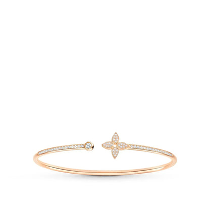 [Vintora]IDYLLE PINK GOLD OPEN BRACELET DIAMOND PAVED