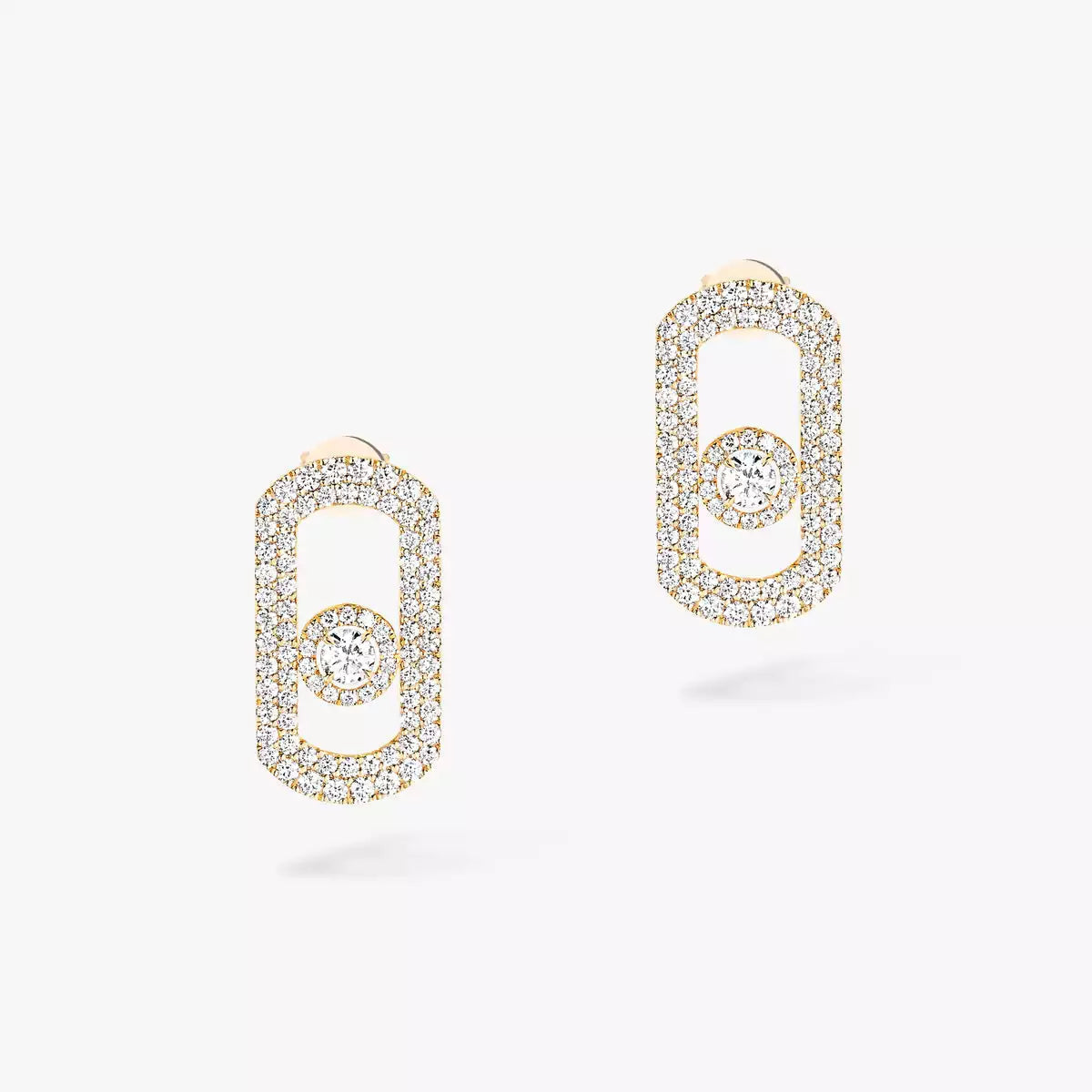 [Vintora]So Move Pave_-Set Diamond Earrings in Silver