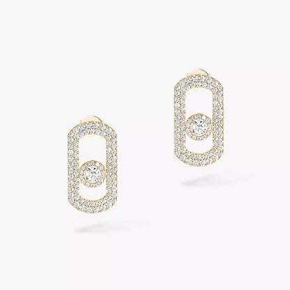 [Vintora]So Move Pave_-Set Diamond Earrings in Silver