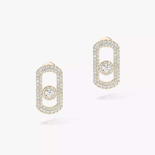 [Vintora]So Move Pave_-Set Diamond Earrings in Silver