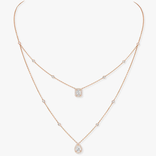 [Vintora]MY TWIN 2 ROW DIAMOND NECKLACE