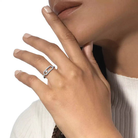 [Vintora]Move Uno Diamond Ring in Gold