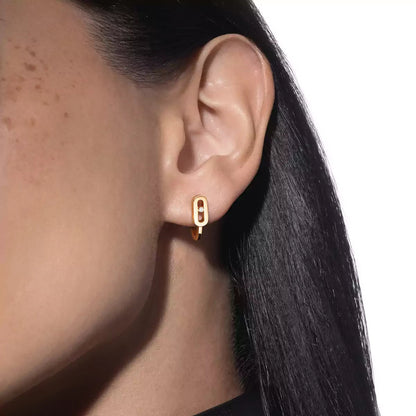 [Vintora]Diamond Mini Hoop Earrings Move Classique