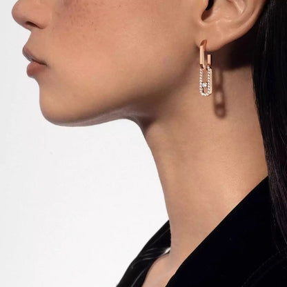 [Vintora]Move Link Diamond Earrings