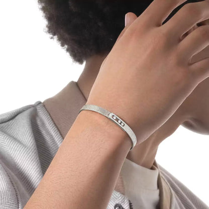 [Vintora]Move Noa Ciselé half pavé bangle