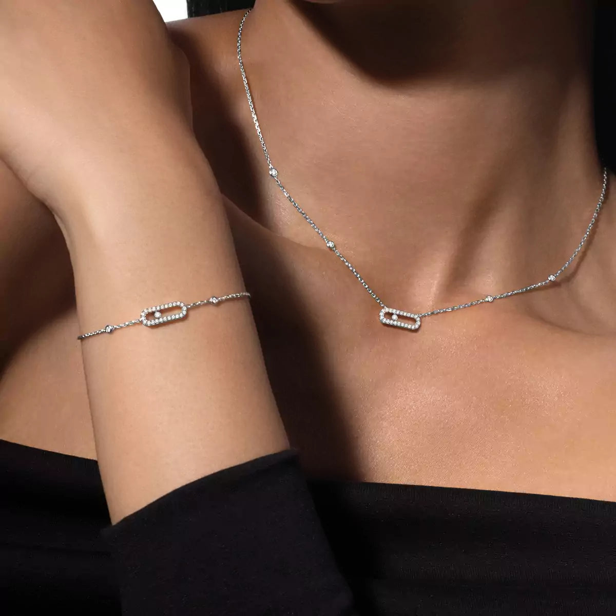 [Vintora]Diamond Necklace Move Uno