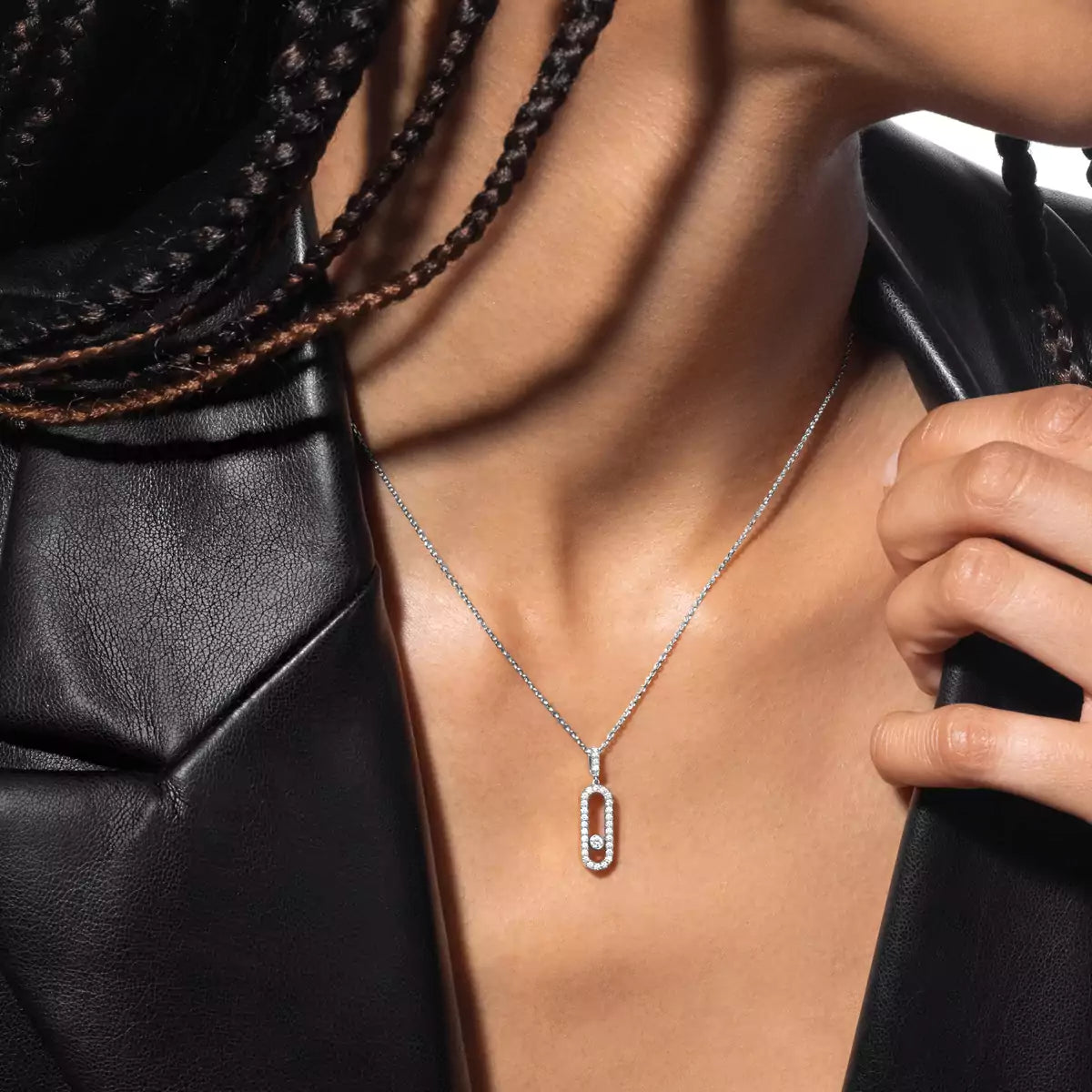 [Vintora]Move Uno Diamond Necklace in Rose Gold