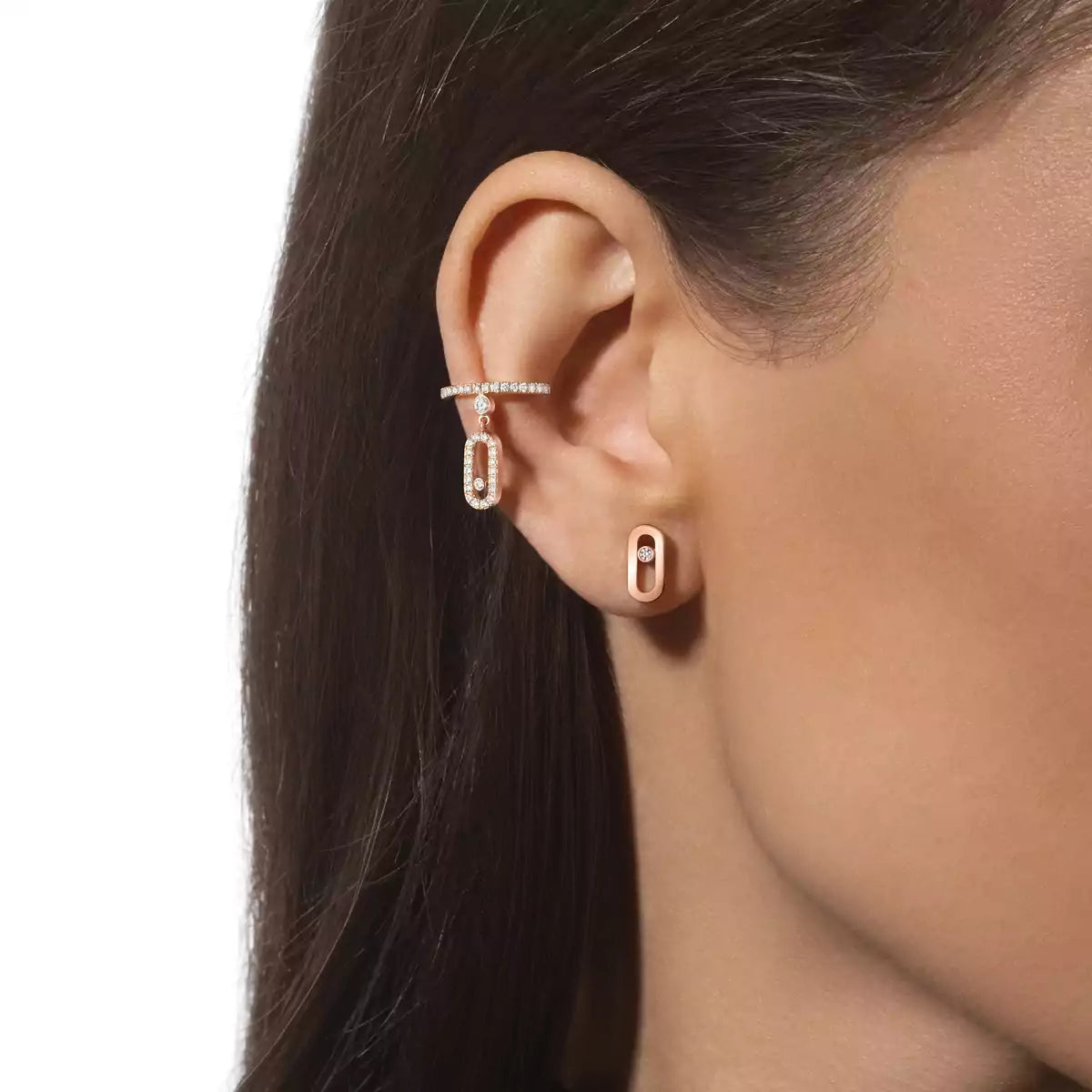 [Vintora]Move Uno Diamond Stud Earrings
