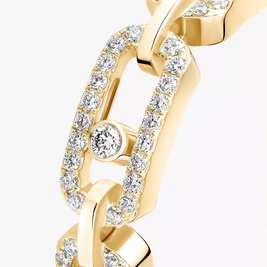 [Vintora]Move Link Pave_-Set Diamond Ring in Gold