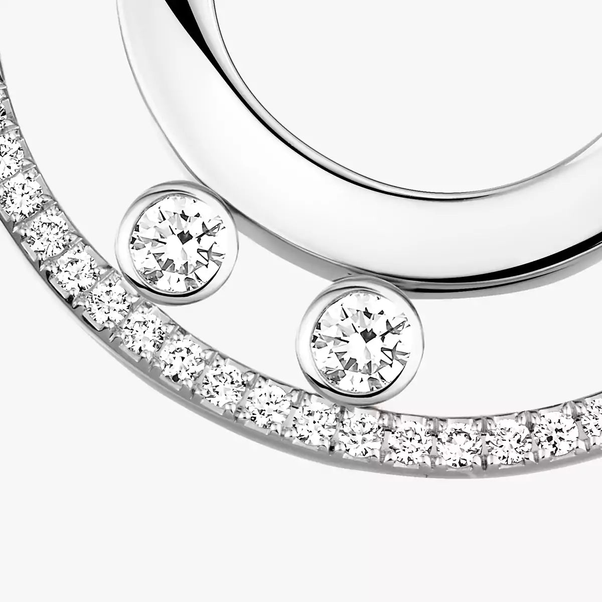 [Vintora]Move Romane Small Diamond Hoop Earrings