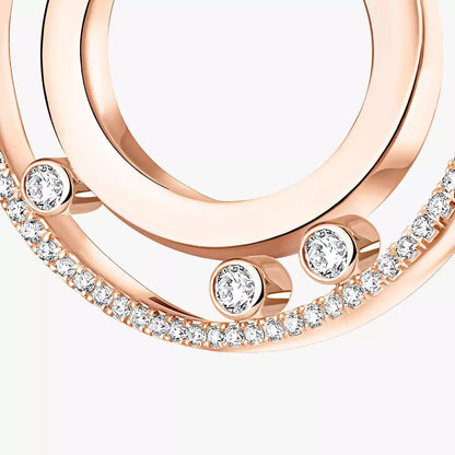 [Vintora]Move Romane Small Diamond Hoop Earrings