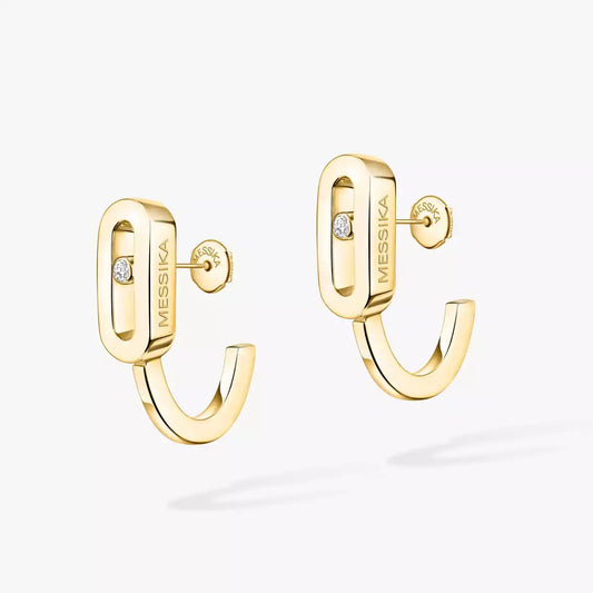 [Vintora]Diamond Mini Hoop Earrings Move Classique