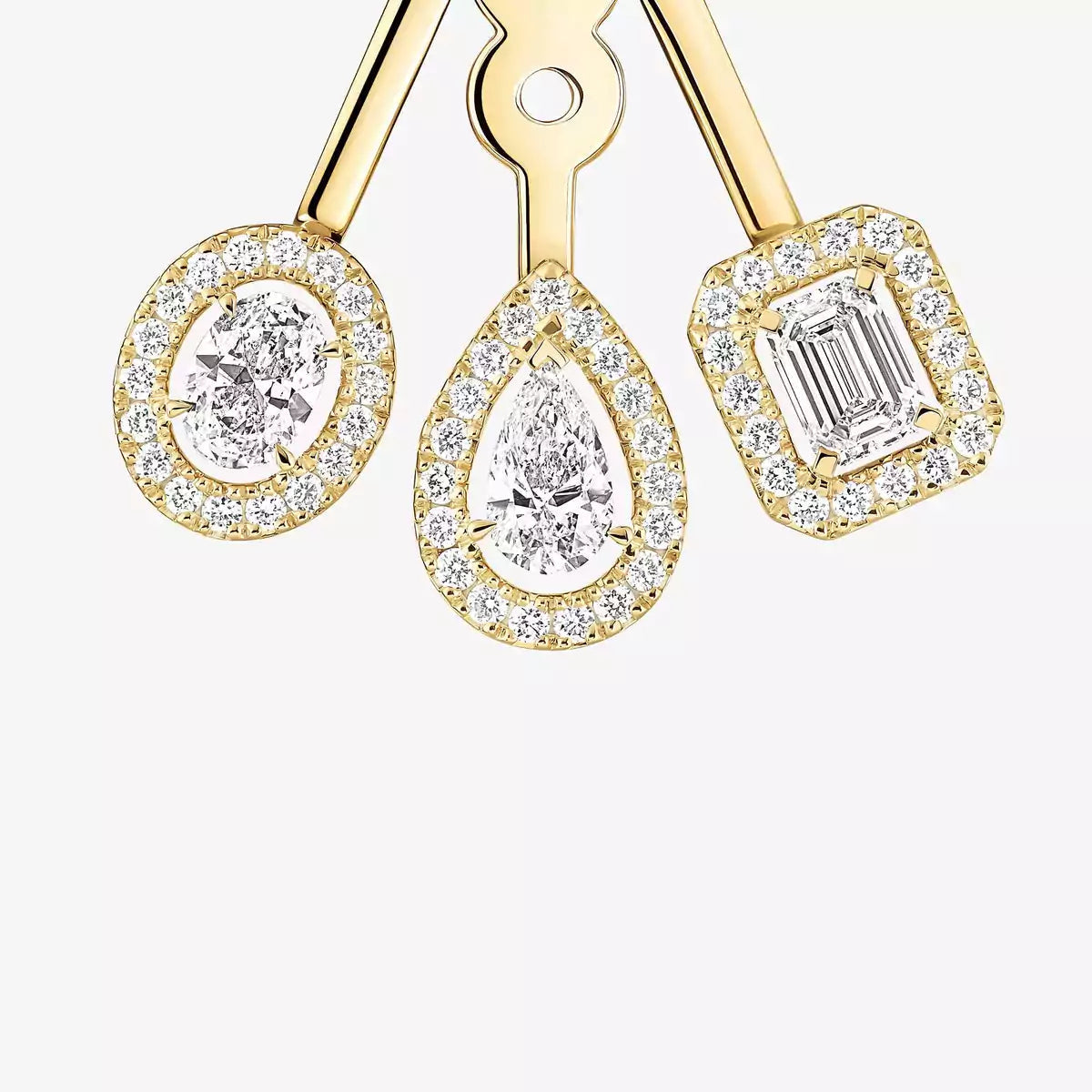 [Vintora] My Twin Trio  Diamond Earrings