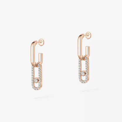 [Vintora]Move Link Diamond Earrings