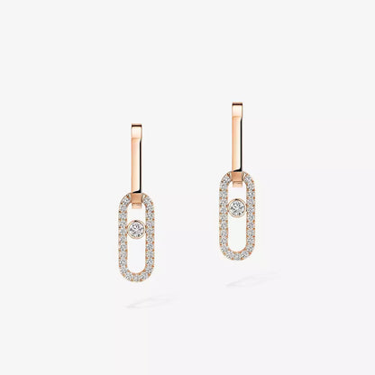 [Vintora]Move Link Diamond Earrings