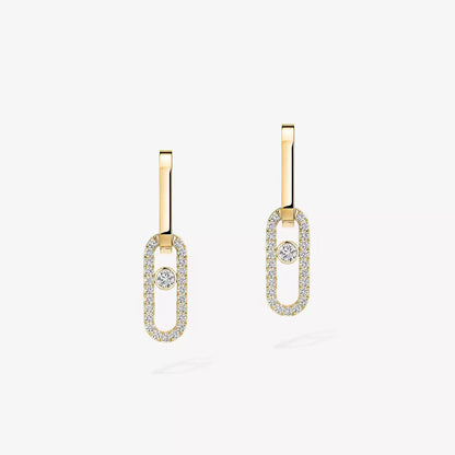 [Vintora]Move Link Diamond Earrings