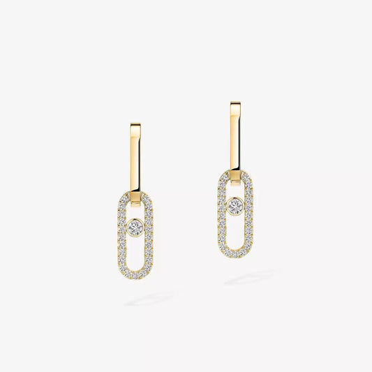 [Vintora]Move Link Diamond Earrings