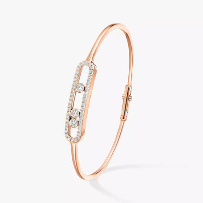 [Vintora]Move Pavé Diamond Bangle Bracelet M