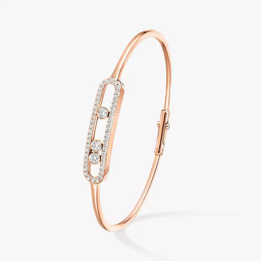[Vintora]Move Pavé Diamond Bangle Bracelet M