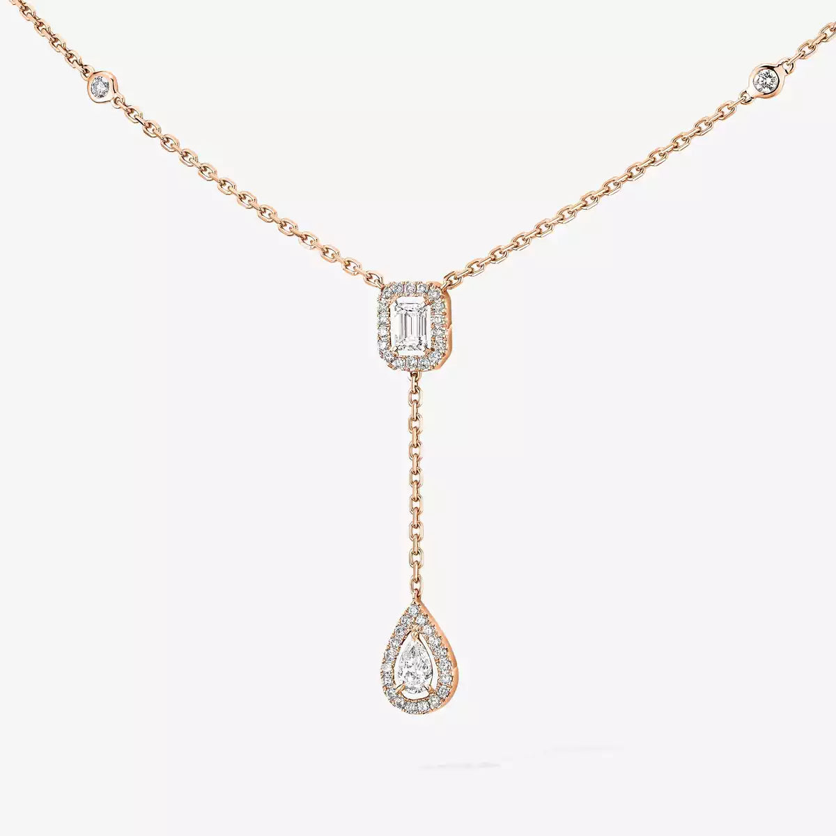 [Vintora]Gold Diamond Tie Necklace