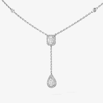[Vintora]Gold Diamond Tie Necklace