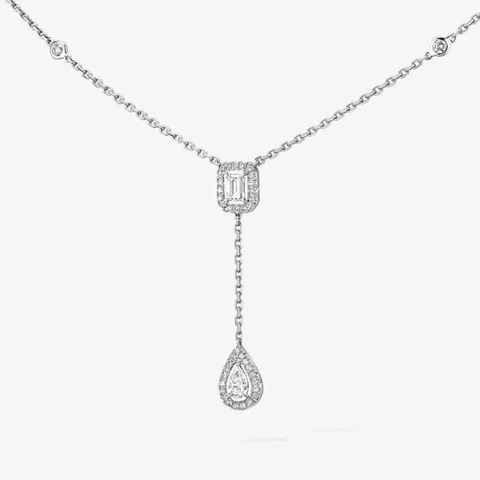 [Vintora]Gold Diamond Tie Necklace