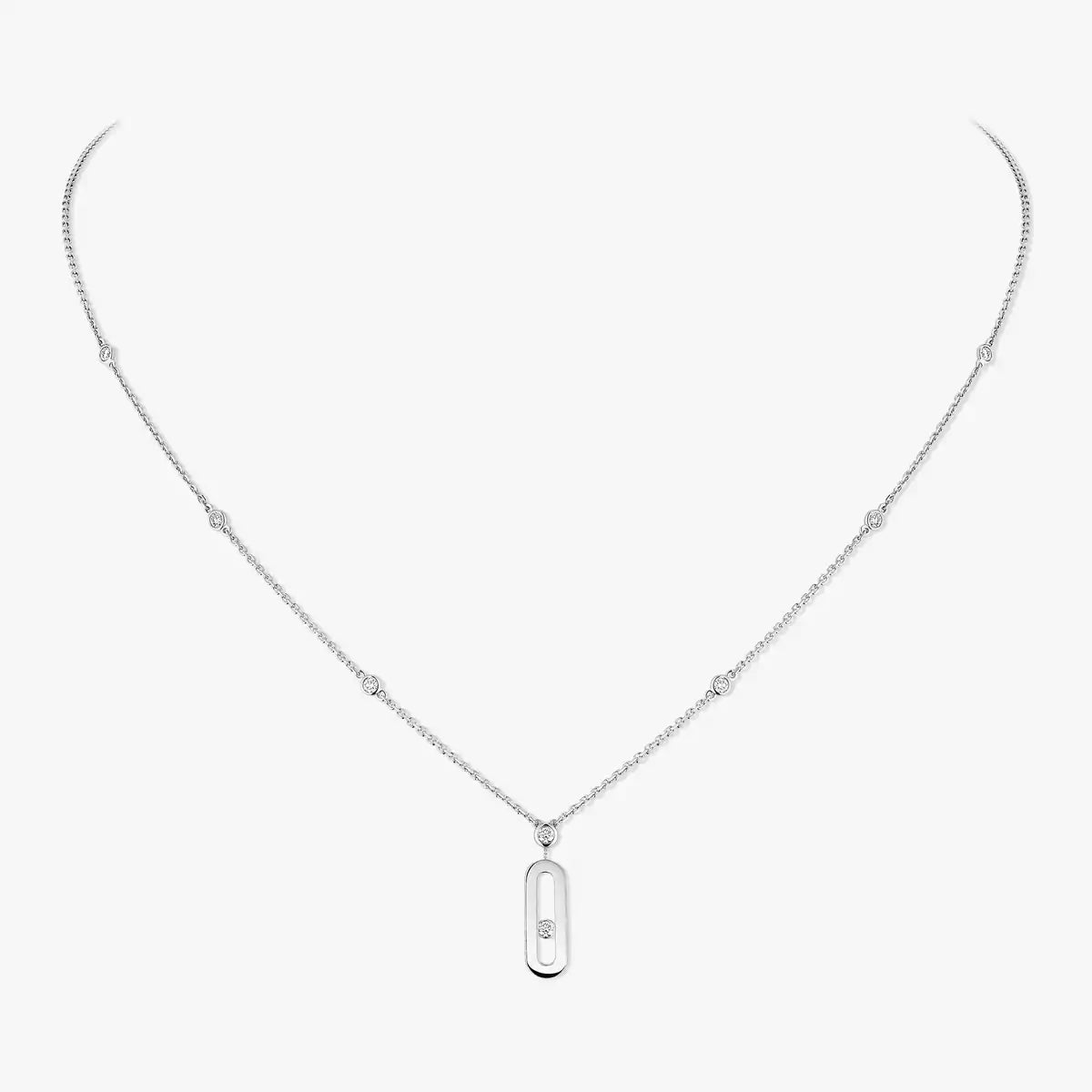 [Vintora] Move Uno Gold Diamond Long Necklace