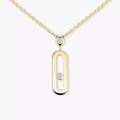 [Vintora] Move Uno Gold Diamond Long Necklace