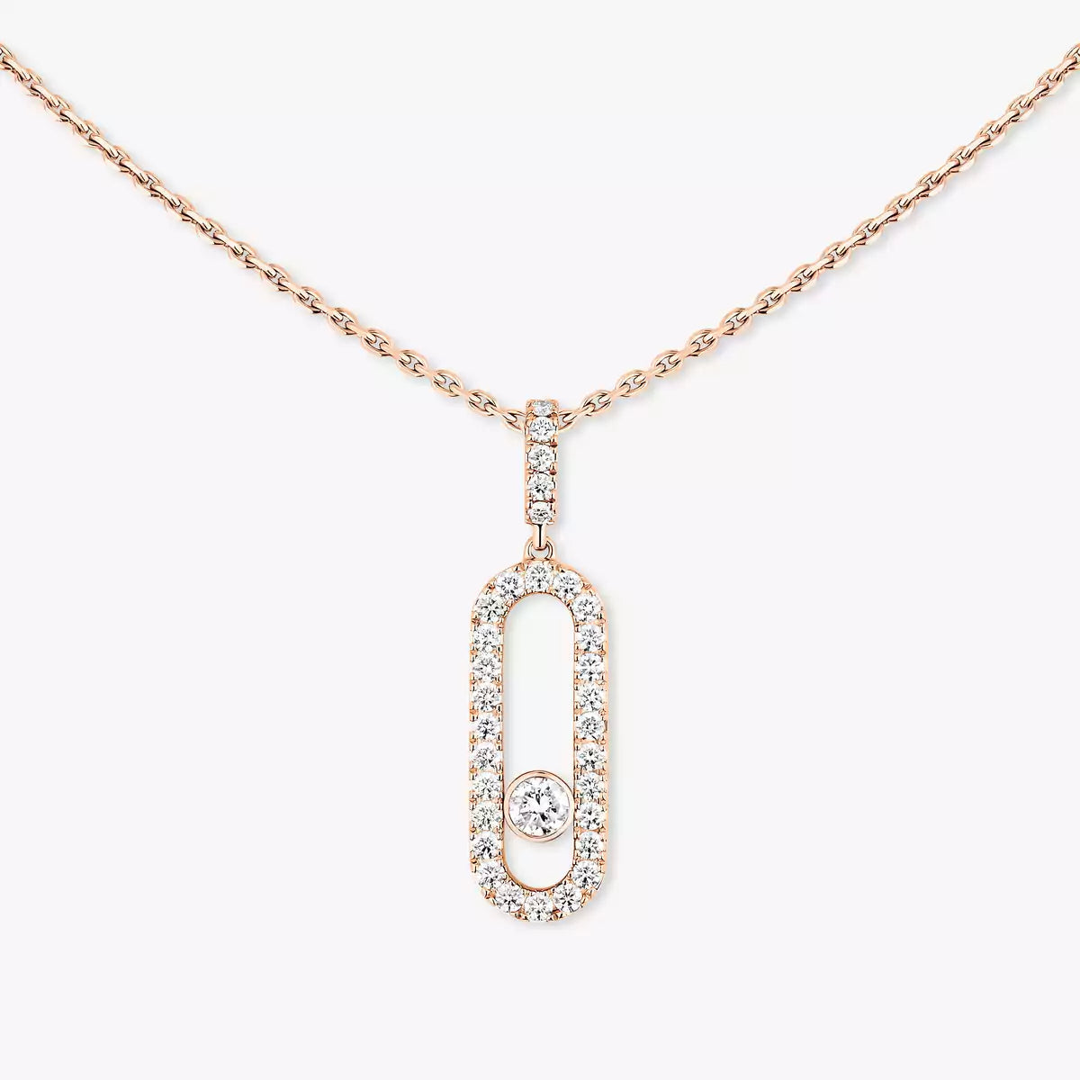 [Vintora]Move Uno Diamond Necklace in Rose Gold