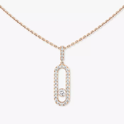 [Vintora]Move Uno Diamond Necklace in Rose Gold