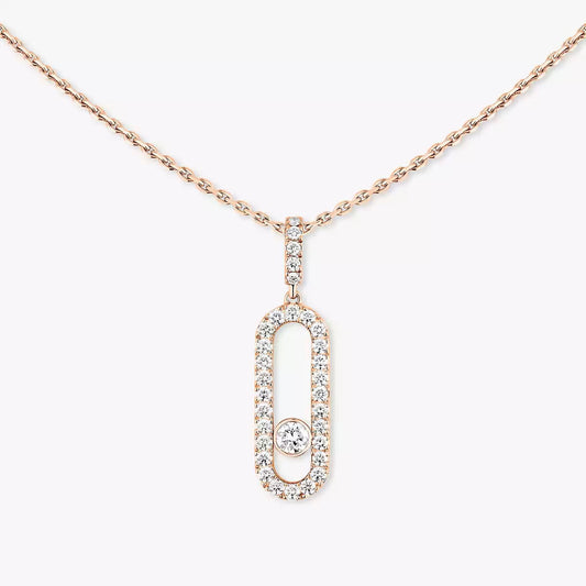 [Vintora]Move Uno Diamond Necklace in Rose Gold
