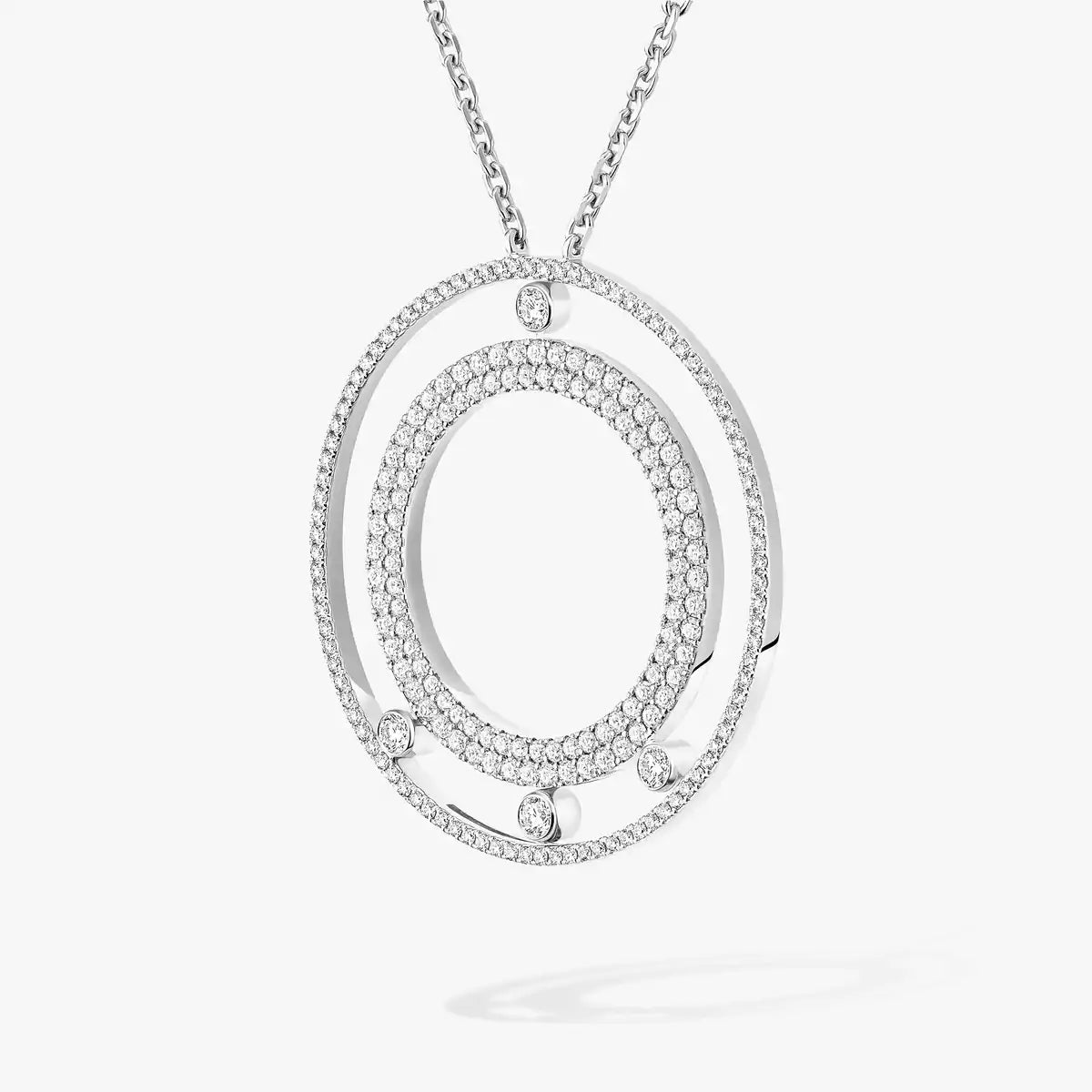 [Vintora]Move Romane Long Pave_-Set Diamond Necklace