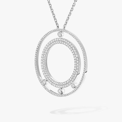 [Vintora]Move Romane Long Pave_-Set Diamond Necklace