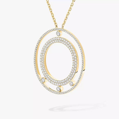 [Vintora]Move Romane Long Pave_-Set Diamond Necklace