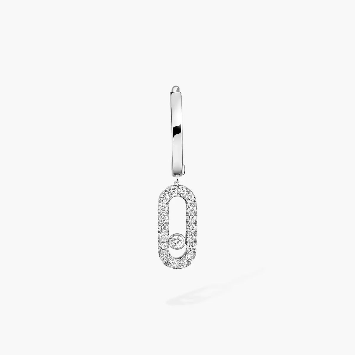 [Vintora]Move Uno Single Diamond Hoop Earring