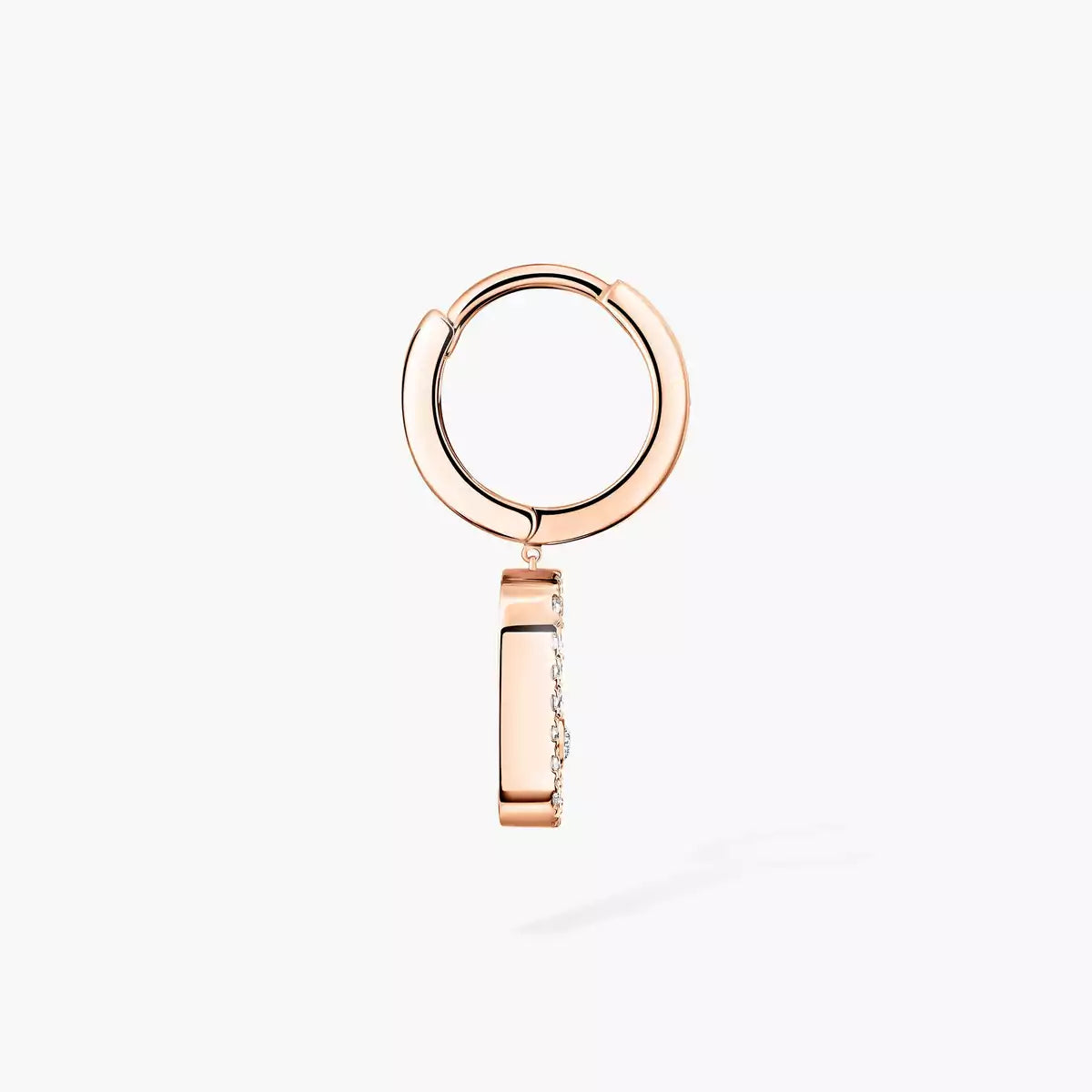 [Vintora]Move Uno Single Diamond Hoop Earring