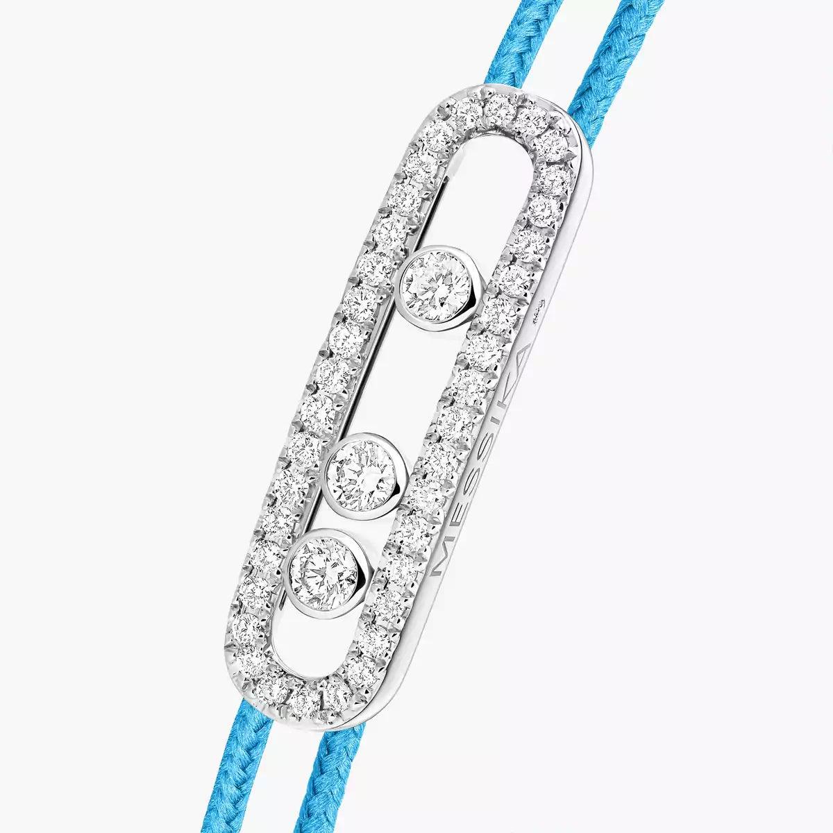[Vintora]Messika Care(s) pink cord pavé bracelet