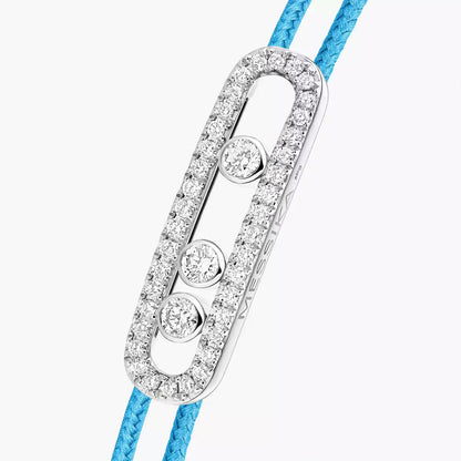 [Vintora]Messika Care(s) pink cord pavé bracelet