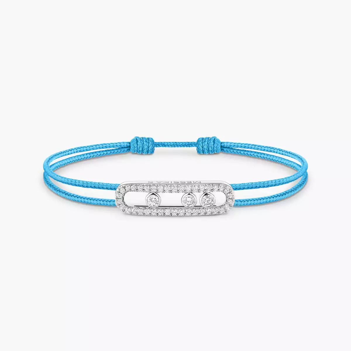[Vintora]Messika Care(s) pink cord pavé bracelet