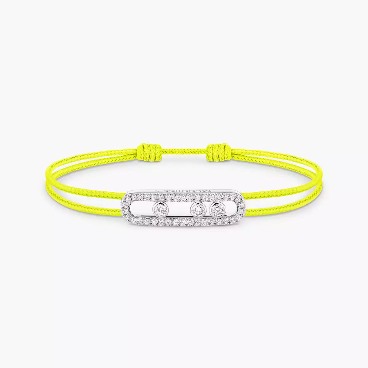 [Vintora]Messika Care(s) pink cord pavé bracelet