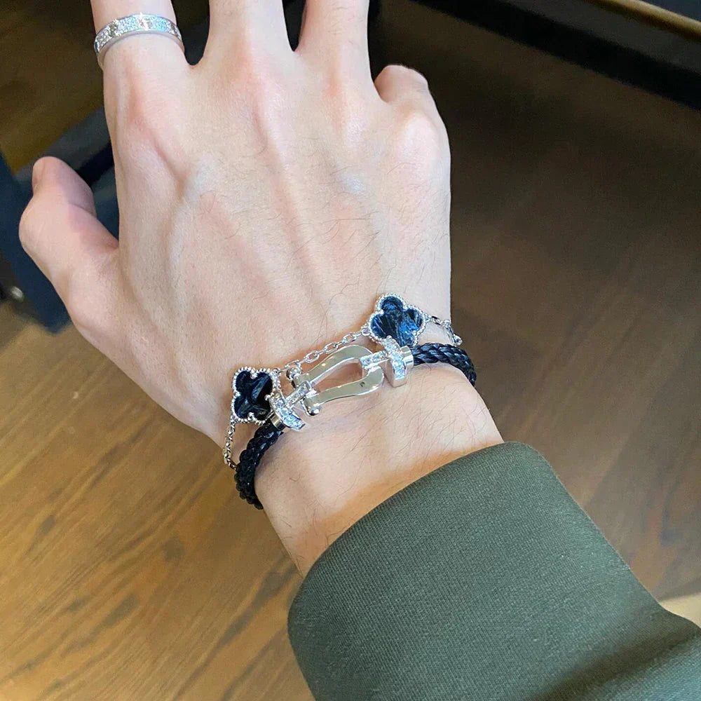 [Vintora]CLOVER 5 MOTIF PIETERSITE BRACELET COLLECTION