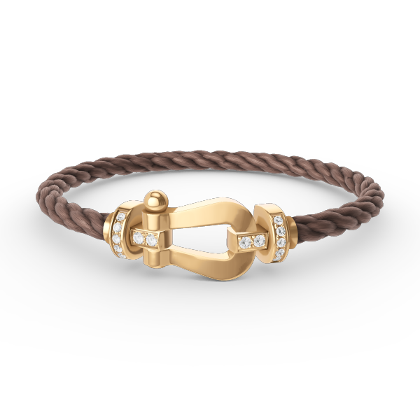 [Vintora]FORCE LARGE HORSESHOE HALF DIAMOND BRACELET GOLD