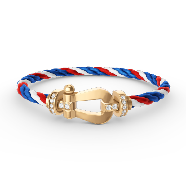[Vintora]FORCE LARGE HORSESHOE HALF DIAMOND BRACELET GOLD
