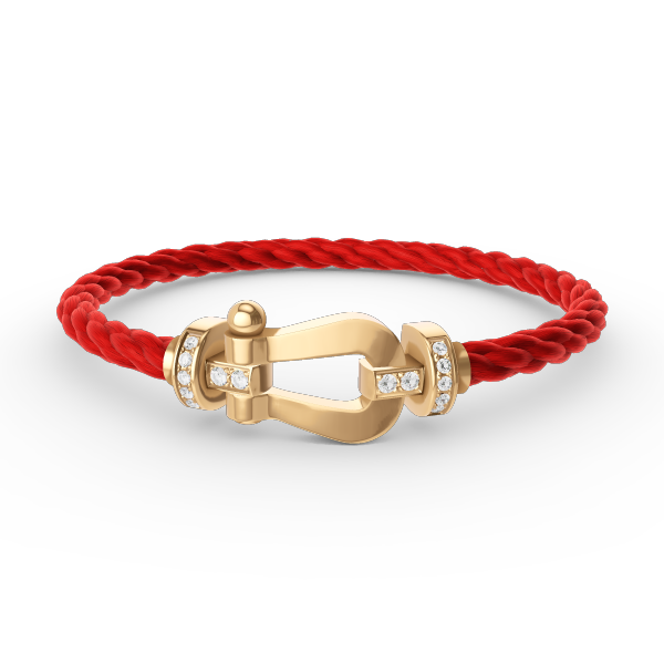 [Vintora]FORCE LARGE HORSESHOE HALF DIAMOND BRACELET GOLD