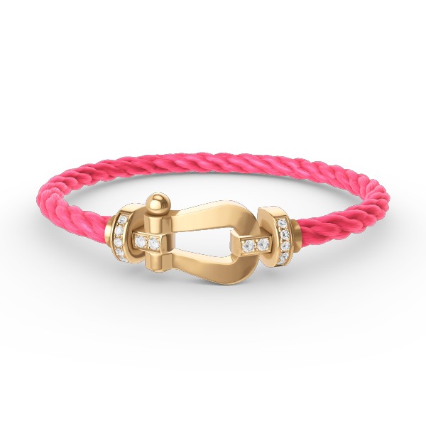[Vintora]FORCE LARGE HORSESHOE HALF DIAMOND BRACELET GOLD
