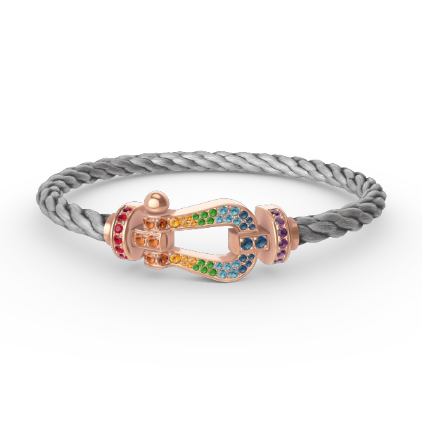 [Vintora]FORCE LARGE HORSESHOE  COLORED DIAMOND BRACELET Vintora GOLD