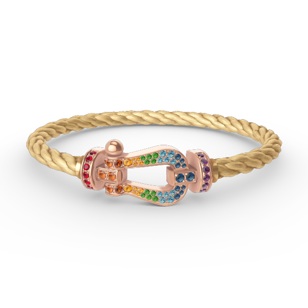 [Vintora]FORCE LARGE HORSESHOE  COLORED DIAMOND BRACELET Vintora GOLD