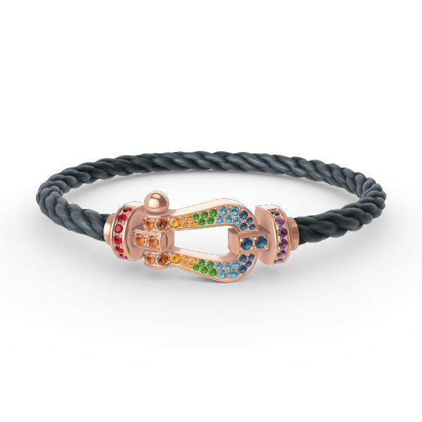 [Vintora]FORCE LARGE HORSESHOE  COLORED DIAMOND BRACELET Vintora GOLD
