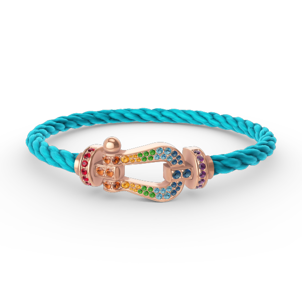 [Vintora]FORCE LARGE HORSESHOE  COLORED DIAMOND BRACELET Vintora GOLD